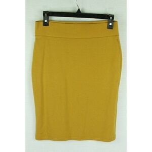 Forever 21 Skirt Stretch Pull-On Yellow Juniors M Knit Cotton